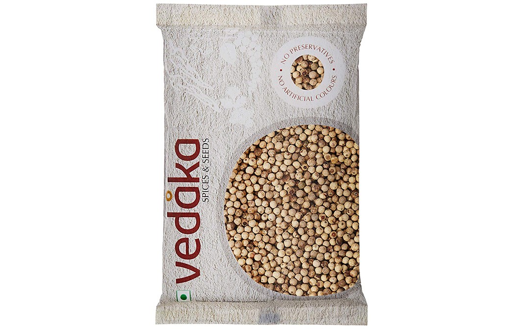 Vedaka Peppercorn (Safed Mirchi)    Pack  100 grams